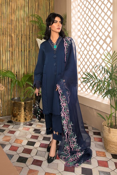 Shurooq Casual Pret Embroidered Cotton Net 3 Piece Suit SHQ21E PRINTEMPS main image 1