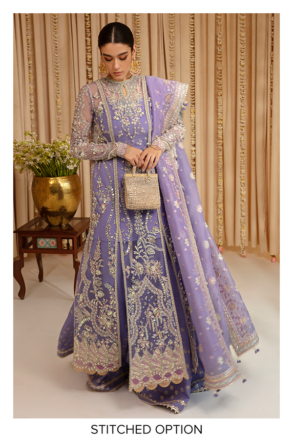suffuse purple dress Suffuse Luxury Lawn by Sana Yasir Unstitched 2025